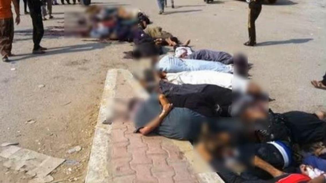 ISIS militants last week executed more than 200 members of the Abu Nimr tribe in Anbar Province. (Photo grab from YouTube video)