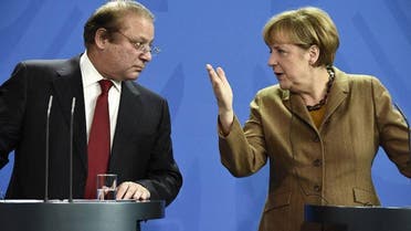 Angela Merkel and Nawaz Sharif 