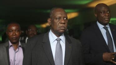 Confederation of African Football (CAF) President Issa Hayatou (C) arrives for the 2013 CAF Awards in Lagos January 9, 2014. 