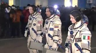 Italy’s first female astronaut heads to ISS in Russian craft