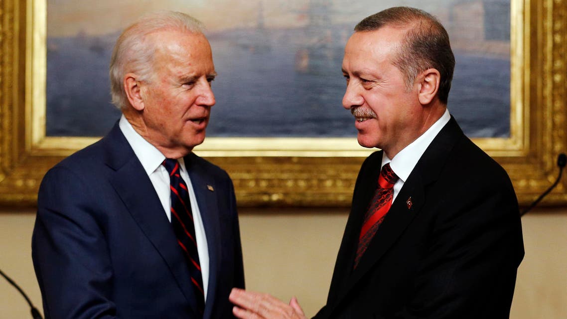 U.S. Vice President Joe Biden (L) meets with Turkey's President Tayyip Erdogan at Beylerbeyi Palace in Istanbul November 22, 2014. (Reuters)