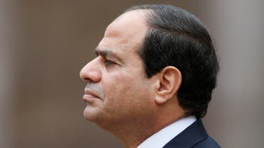 Egyptian President Abdel Fattah al-Sisi attends a military ceremony in the courtyard of the Invalides in Paris, November 26, 2014. (Reuters)