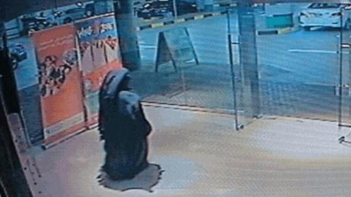Local police released this picture of the attacker fleeing the scene. (Still courtesy of Abu Dhabi Police) 
