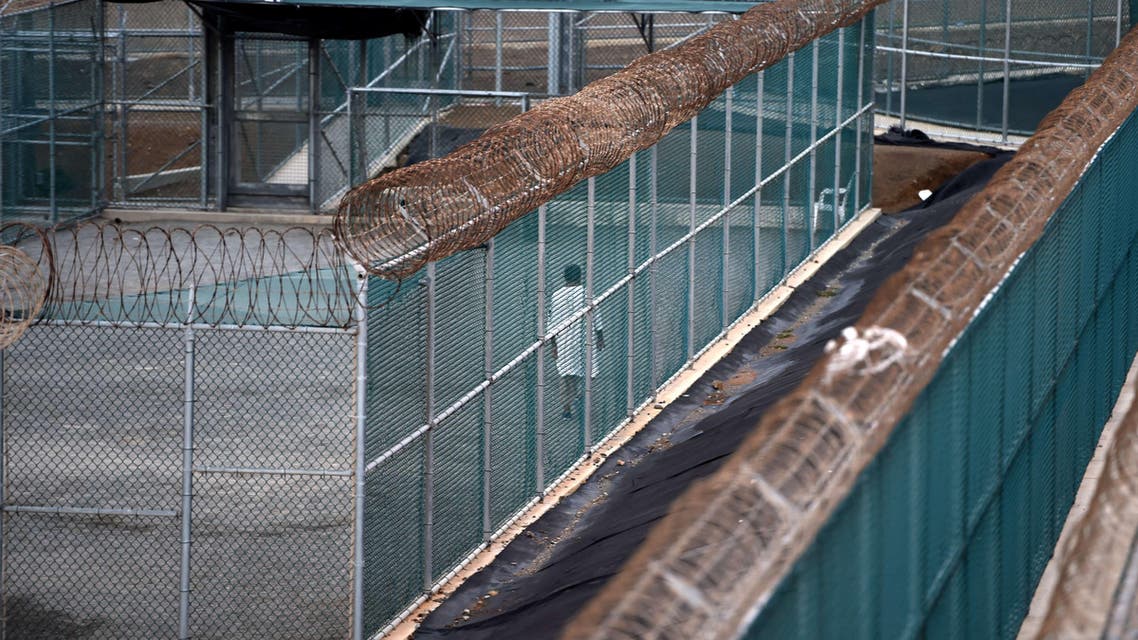 An unidentified detainee walking in a yard of the Guantanamo detention facility, Cuba. (File photo: AFP)