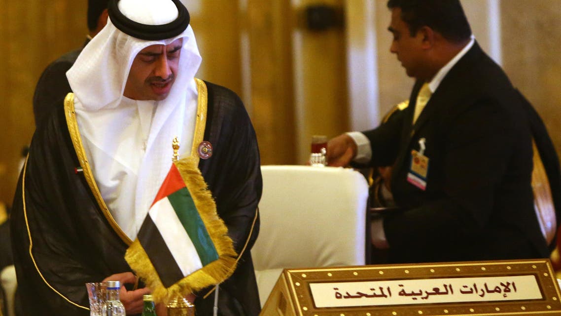 Emirati foreign affairs minister Sheikh Abdullah Bin Zayed Al Nahyan attends the meeting of Foreign Ministers of the Gulf Cooperation Council (GCC) prior the start of the GCC summit in Doha on December 9, 2015. (AFP)
