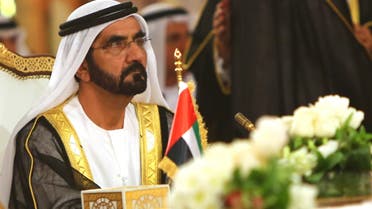  Sheikh Mohammed Bin Rashid al-Maktoum (C), ruler of Dubai looks on during the Gulf Cooperation Council (GCC) summit in Doha on December 9, 2014. (AFP)