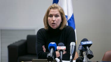 Israel's dismissed Justice Minister Tzipi Livni gives a statement to the press before a vote to dissolve parliament of the Knesset, the Israeli parliament, in Jerusalem December 3, 2014.  (Reuters)