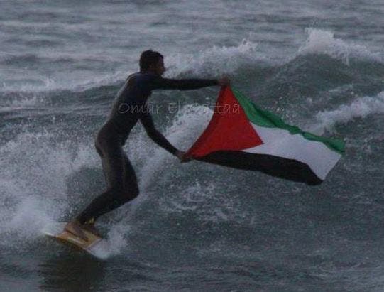 The Gaza Surf Club describes the sport as a way to “forget about the hardships of living in Gaza.” But that’s not really the case as the two men splash into water cold enough to take their breath away even in wetsuits. Raw or only partially treated sewage now churns into the waves. (Facebook - Gaza Surf Club)
