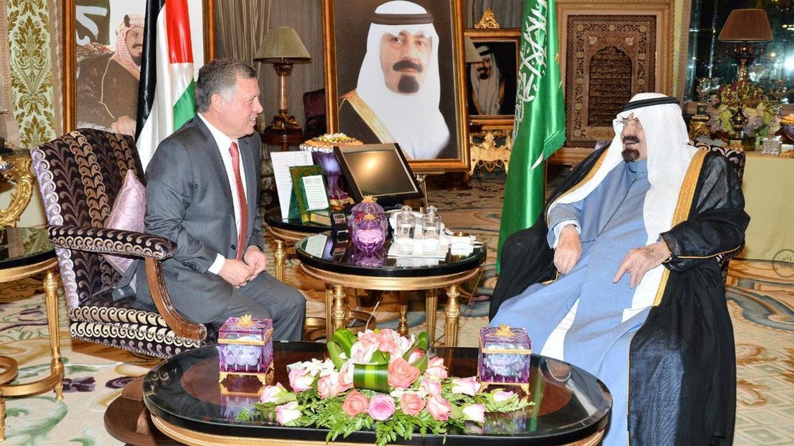 Saudi King Abdullah and Jordanian King Abdullah II SPA