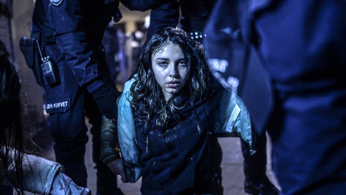 One of Kilic's pictures, taken at last year's anti-government protests, in Istanbul on March 12, 2014. (AFP)