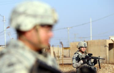 File photo of US soldiers patrolling the Taji base complex located 30 kilometers north of the capital Baghdad. (AFP) 