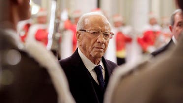 Tunisia's new President Beji Caid Essebsi attends the ceremony of transfer of power at the Carthage Palace in Tunis Dec. 31, 2014.  (Reuters)