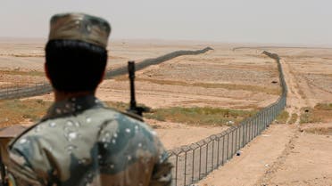 Saudi border guards on border with Iraq Reuters