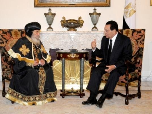 حسني مبارك والبابا شنودة