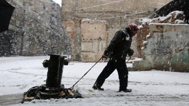 Snow falls in Middle East