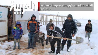 Syrian refugees struggle amid snowfall