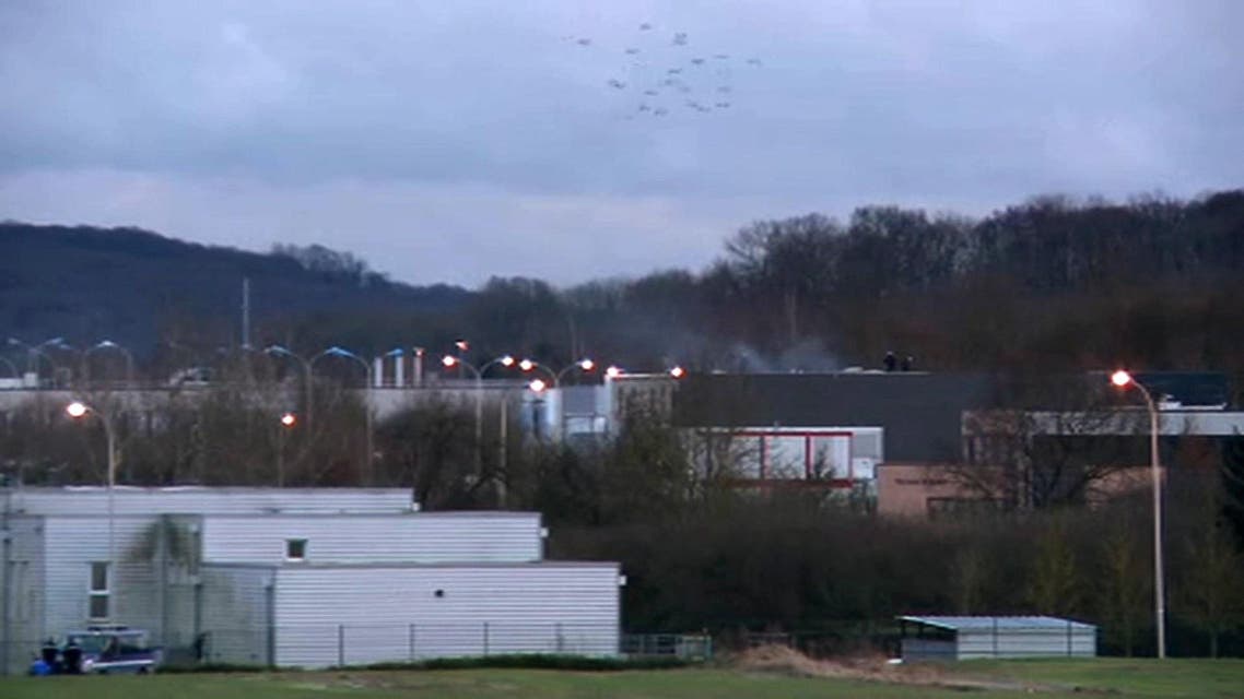 screengrab building in Dammartin-en-Goele, north-east of Paris Charlie Hebdo aris