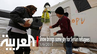 Snow brings some joy to Syrians