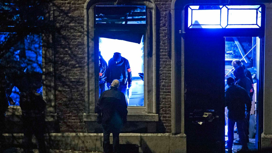 Belgian police inspect an apartment in central Verviers, a town between Liege and the German border, in east Belgium Jan. 15, 2015. (Reuters)