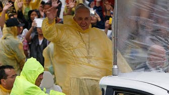 Storm cuts short pope’s trip to typhoon-hit Philippine city