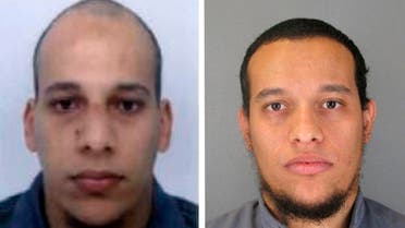 This file photo combination of images provided by The Paris Police Prefecture shows suspects Cherif, left, and Said Kouachi. (AP)