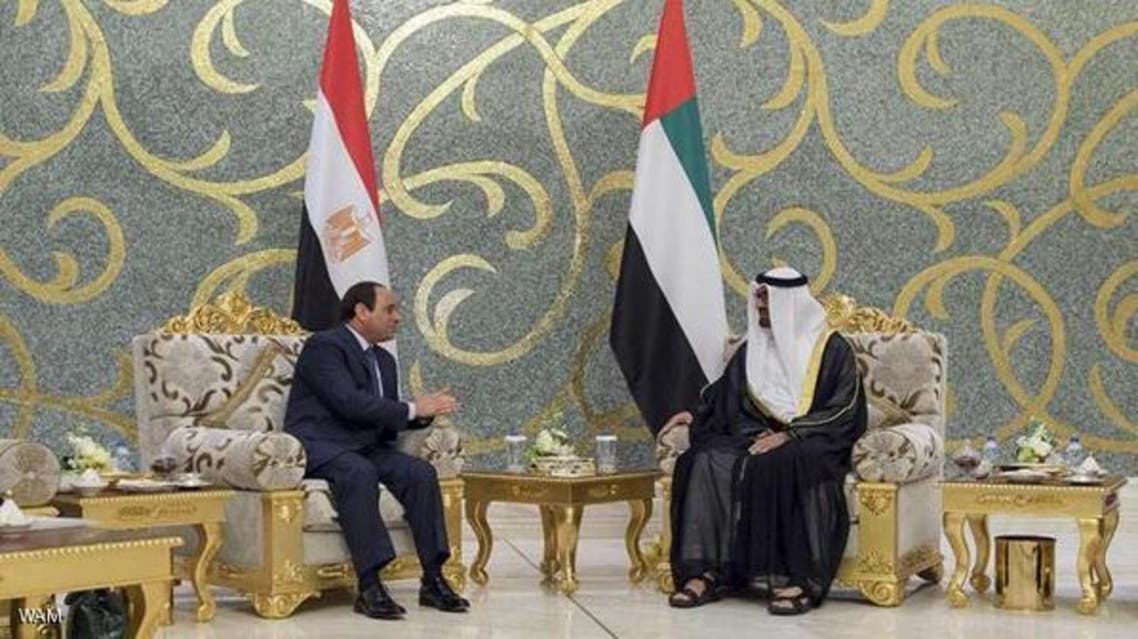 السيسي مع ولي عهد أبوظبي محمد بن زايد