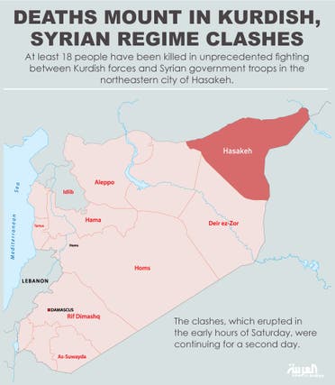 Infographic: Deaths mount in Kurdish, Syrian regime clashes