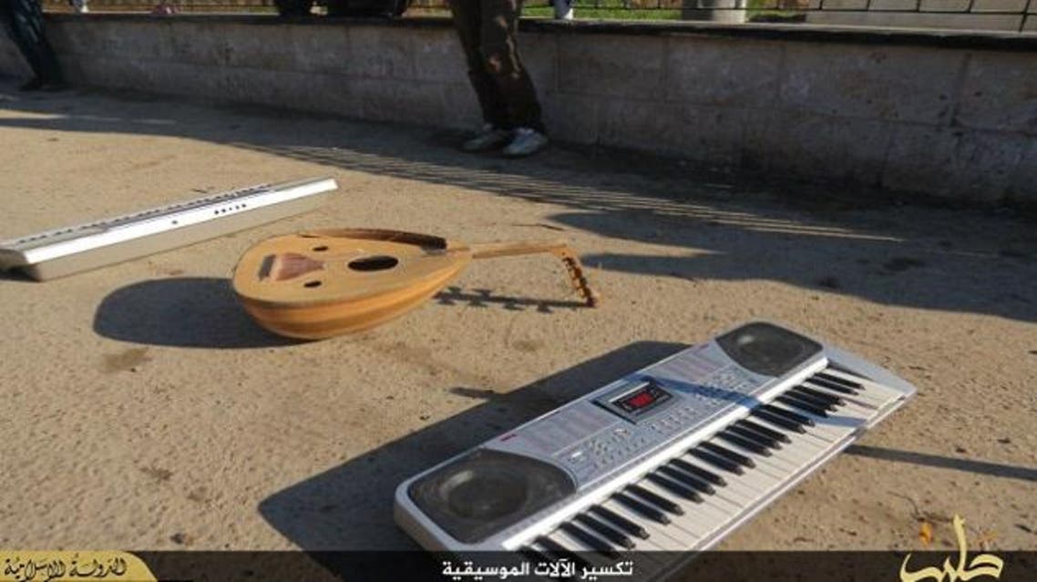 The men were 'caught' playing electronic keyboards, and what appears to be a lute. (Courtesy: Twitter)