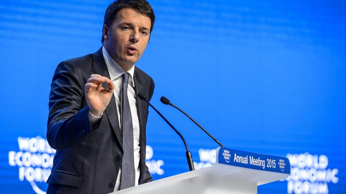 Italian Prime Minister Matteo Renzi attends a session of the World Economic Forum (WEF) annual meeting on January 21, 2014 in Davos. AFP