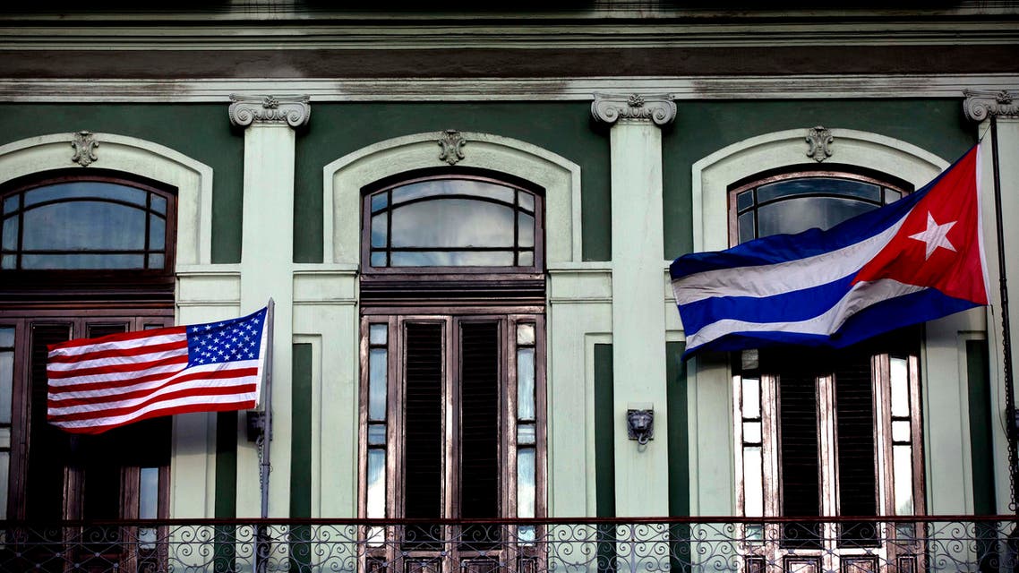 Cuba United States flags AP