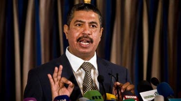 Newly-appointed Yemeni Prime Minister Khaled Bahah speaks to reporters during a press conference in Sanaa, Yemen, Sunday, Nov. 9, 2014. APF 