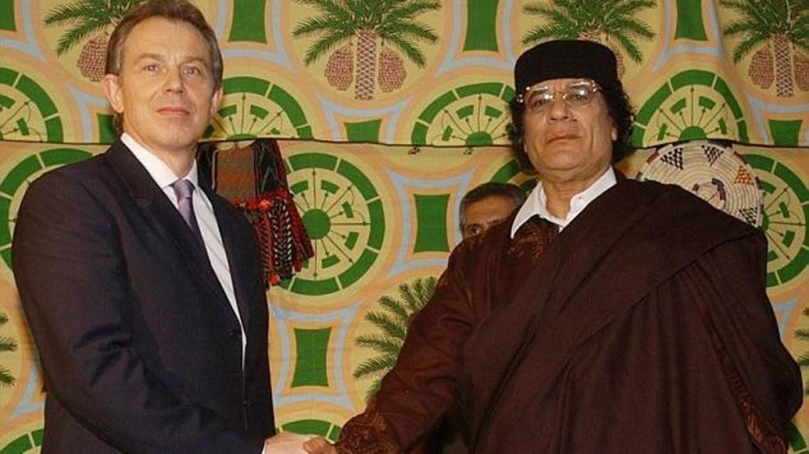 القذافي و بلير