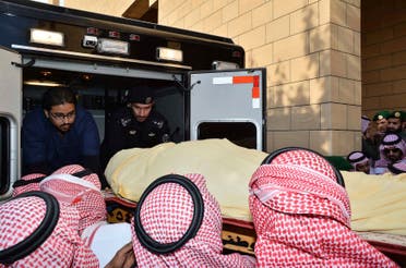 The body of Saudi King Abdullah is carried during his funeral at Imam Turki Bin Abdullah Grand Mosque in Riyadh Jan. 23, 2015. (Reuters)