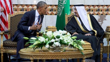 President Barack Obama meets with the new Saudi Arabian King Salman bin Abdul Aziz, in Riyadh, Saudi Arabia, Tuesday, Jan. 27, 2015. (AP) 