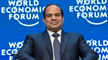 Egyptian President Abdel-Fattah el-Sissi listens to the opening remarks of the panel "Egypt in the World" at the World Economic Forum in Davos, Switzerland, Thursday, Jan. 22, 2015. (File photo: AP)