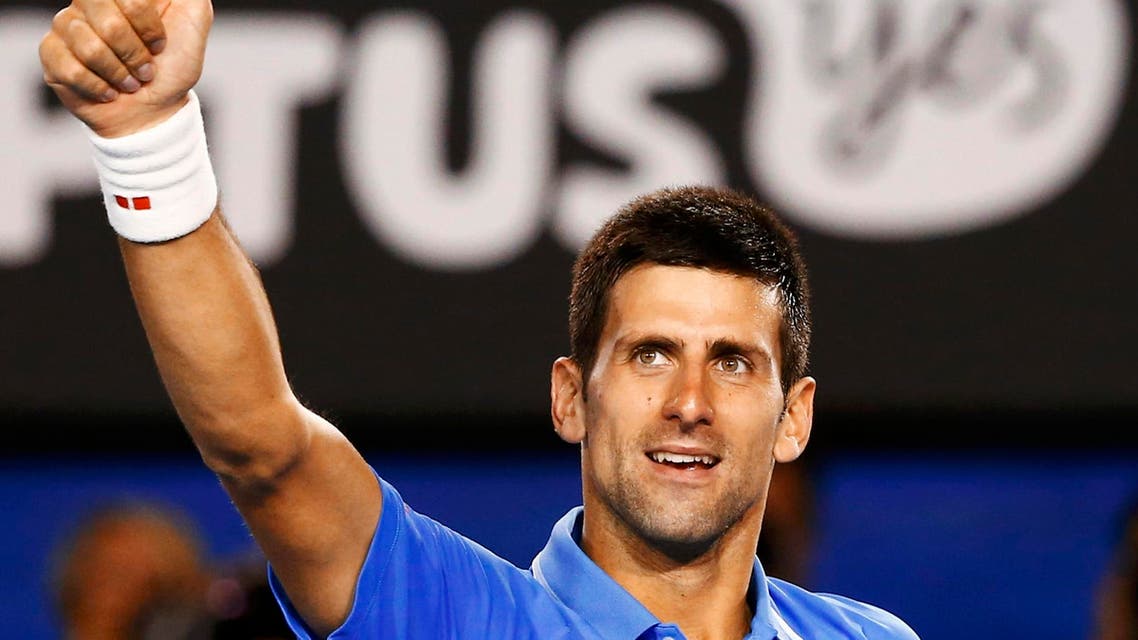 Novak Djokovic of Serbia celebrates after defeating Stan Wawrinka of Switzerland in their men's singles semi-final match at the Australian Open 2015 tennis tournament in Melbourne January 30, 2015. (Reuters)