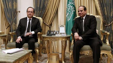 Francois Hollande Abdel Fattah al-Sisi AFP