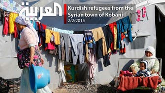 Kurdish refugees from the Syrian town of Kobane