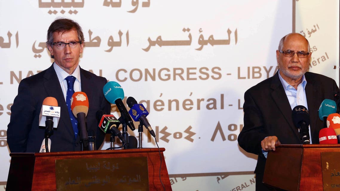 Mohammad Mageb Bernardino Leon UN envoy Libya AFP