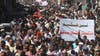 Opponents and supporters of Houthis in Yemen
