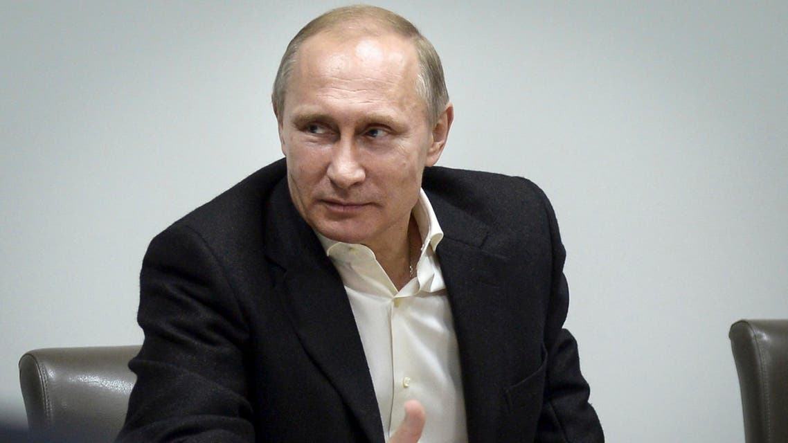 Russian President Vladimir Putin speaks during a meeting at the hotel Azimut after visiting the All-Russian Children's Center for gifted athletes in Sochi, Russia, Sunday, Feb. 8, 2015. (Reuters)