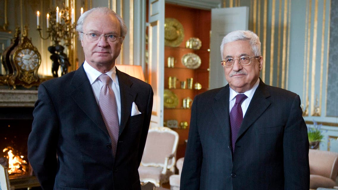 King Carl XVI Gustaf Mahmoud Abbas Palestine Sweden (Reuters)