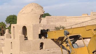 Crane crashes into ancient tomb in Egypt 