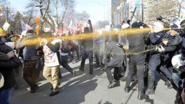 Police use tear gas to disperse scores of protesters boycotting schools over the growing influence of religion in the classroom in Ankara February 13, 2015. (Reuters)