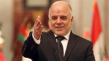 Iraqi Prime Minister Haider al-Abadi speaks at a press conference with Jordan's Prime Minister Abdullah Ensour in Baghdad, Iraq, Thursday, Dec. 18, 2014. (AP)