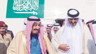 King Salman holds talks with Qatar’s emir in Riyadh