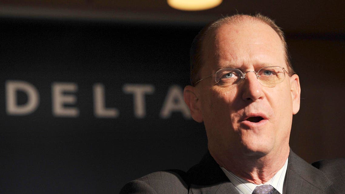 Delta Air Lines Chief Executive Officer Richard Anderson speaks during a press conference at a hotel in Tokyo, Thursday, Jan. 15, 2009. (AP)