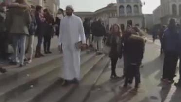 Muslim man in Milan screengrab
