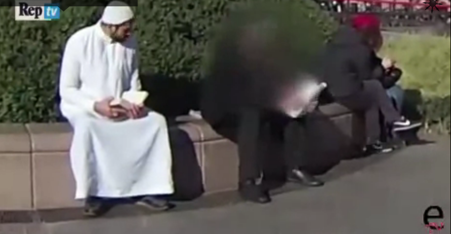 muslim man in milan screengrab