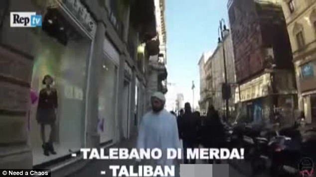 Muslim man in milan screengrab